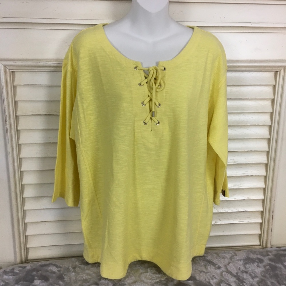 Tommy Hilfiger Size L Yellow Top NWT